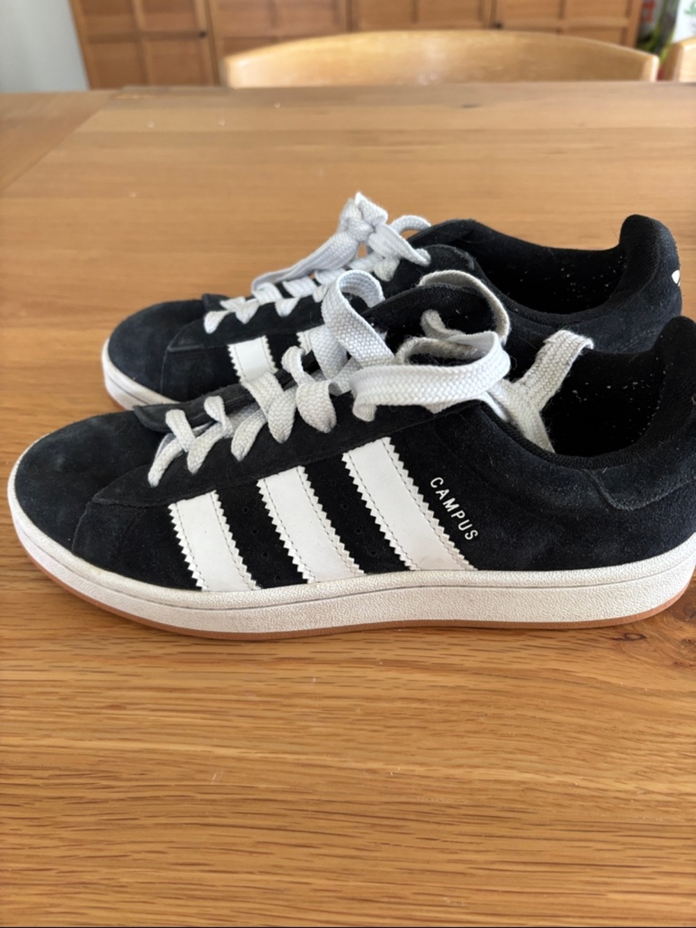 adidas Campus Men Black and White Suede Sneakers